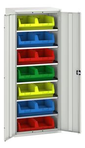 Bott Verso Basic Tool Cupboards Cupboard with shelves Verso 800x550x2000H 6 Shelf Storage Bin Cupboard